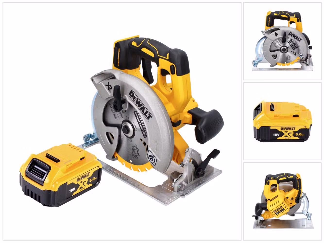 DeWalt DCS 570 Sega circolare a batteria 18 V 184 mm brushless + 1x batteria 5,0 Ah - senza caricabatterie