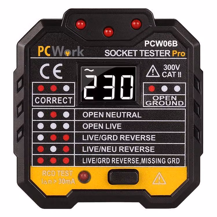PCWork, PCW06B, tester per prese di corrente