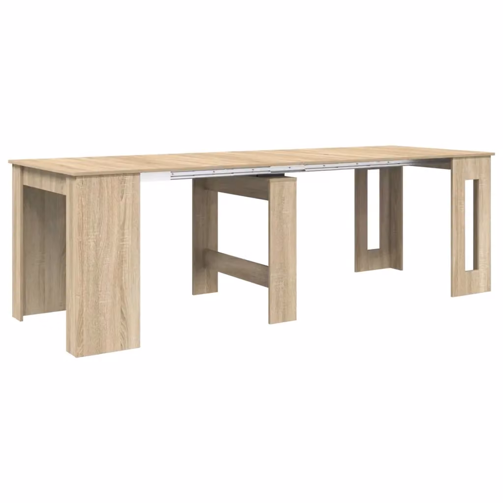 Tavolo da pranzo rettangolare moderno vidaXL in legno marrone con piano estensibile L: 240 cm, P: 85 cm, H: 75 cm – 2
