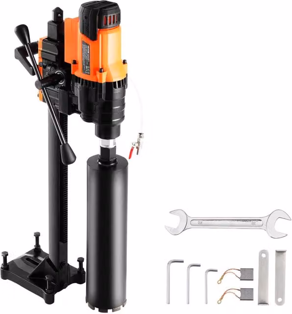 Carotatrice per Calcestruzzo 3200W con Supporto Trapano a Carotaggio Diamantato Diametro 20-250 mm per Mattoni Marmo Robusto