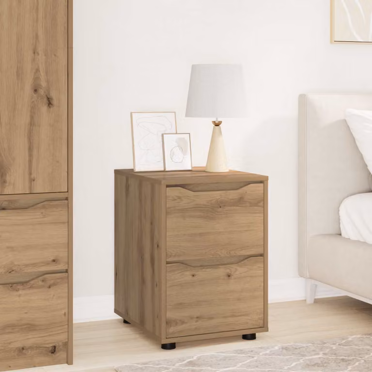 Armadio moderno vidaXL in legno ingegnerizzato color rovere, L: 40 cm, P: 48 cm, H: 57 cm