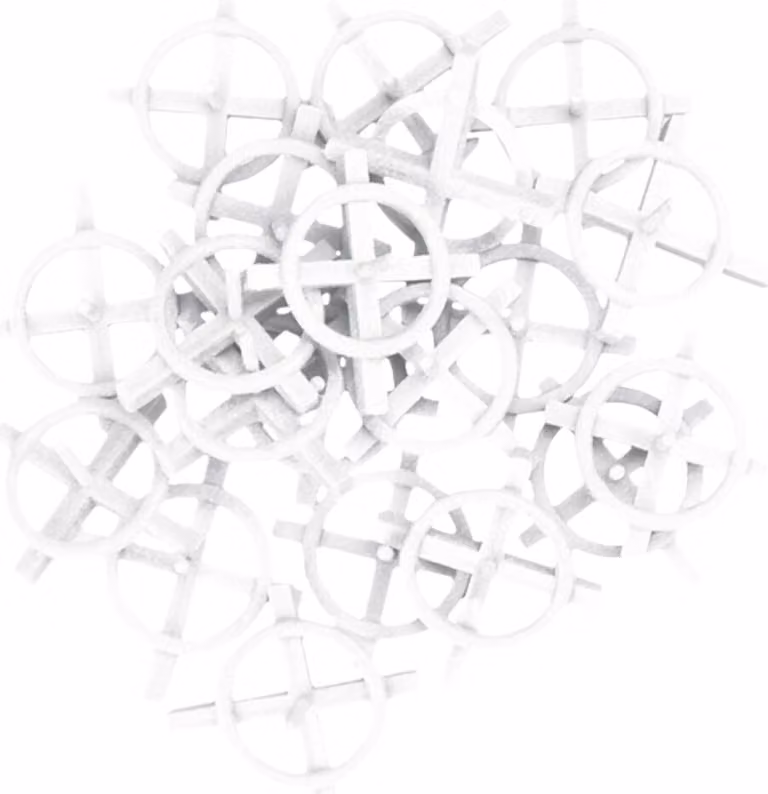 NEO TOOLS croci distanziatrici con cerchio, plastica, universali, riutilizzabili, distanza uniforme tra le piastrelle, 100 pezzi, 2 mm