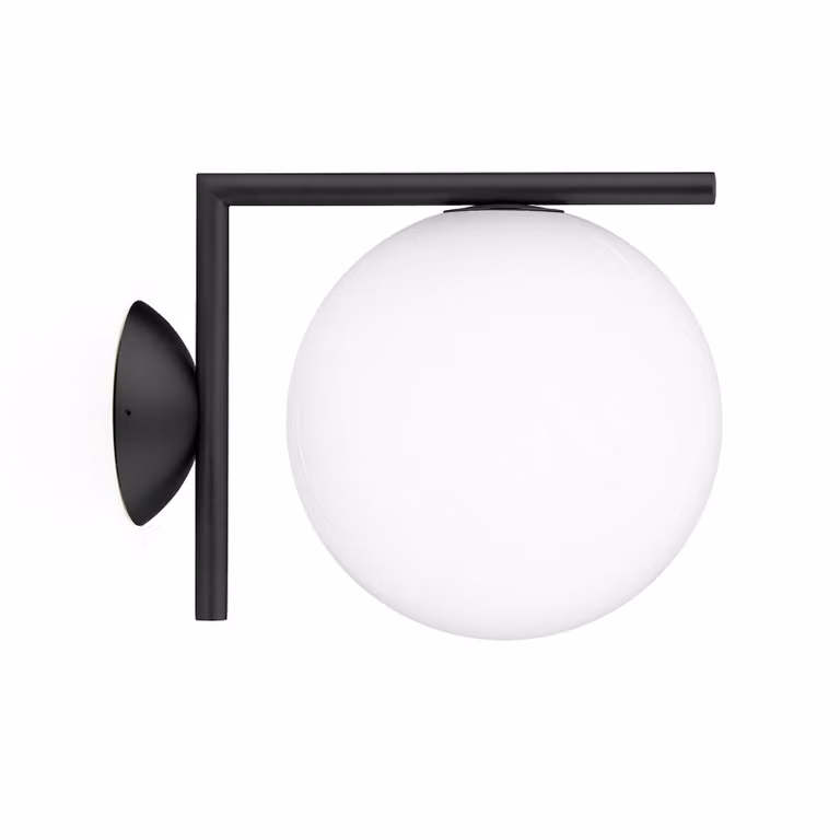 Flos - IC C/W1 Outdoor - Lampada da parete o soffitto da esterno - Nero