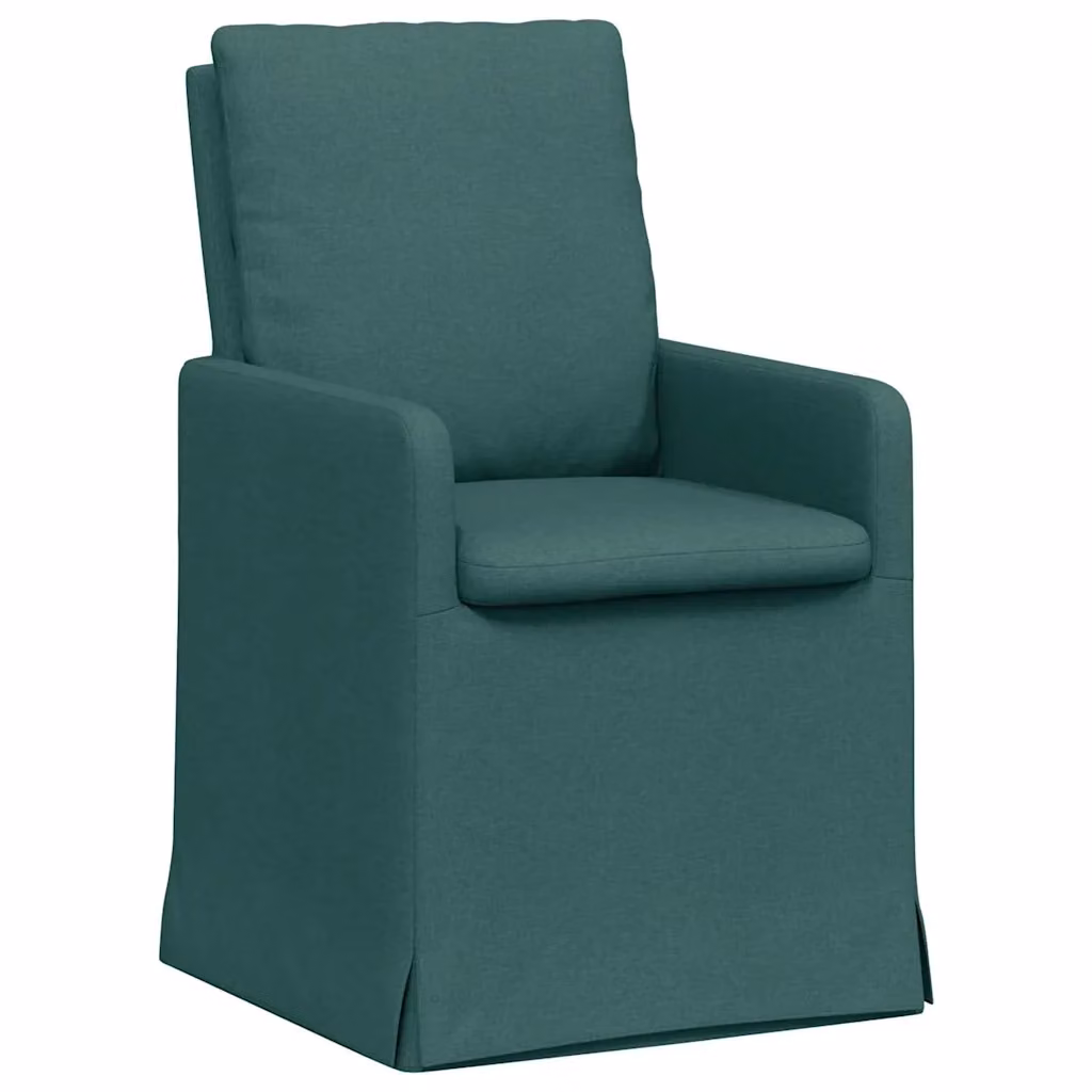 Set di 2 sedie da pranzo vidaXL in tessuto verde scuro L: 57 cm, P: 67 cm, H: 98 cm – 2