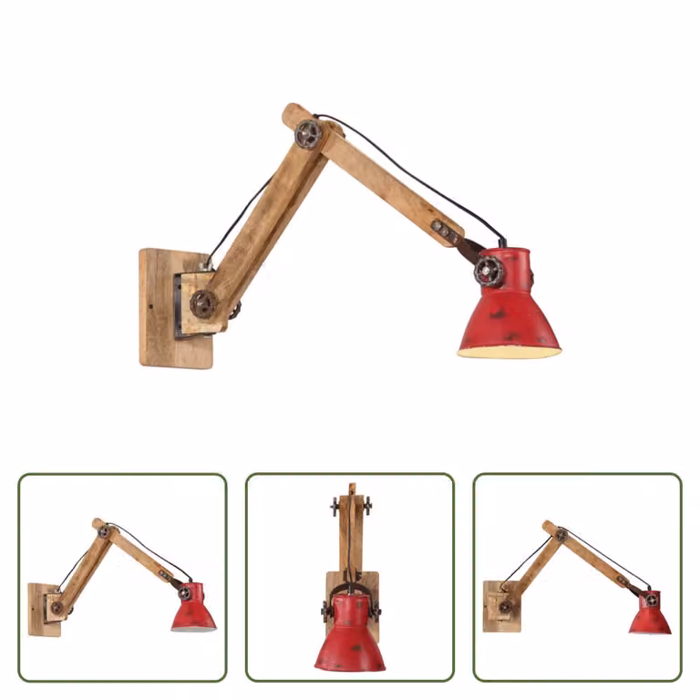 The Living Store Lampada da parete 25 W Rosso 96x15x20 cm E27