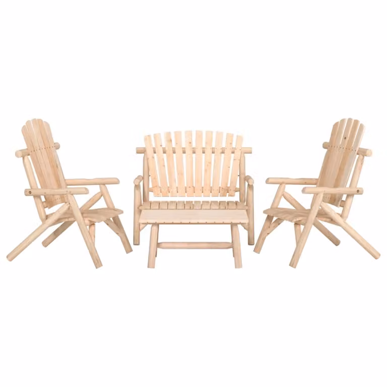 Maison Exclusive - Set da lounge per giardino, composto da 4 pezzi, in legno massello di abete