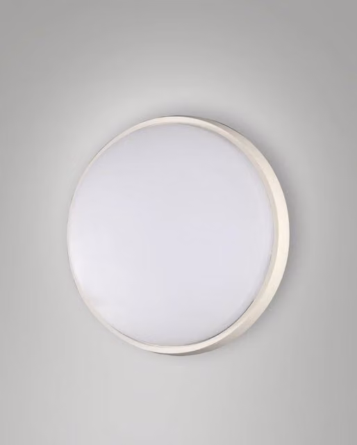 Olly Fabas Plafoniera LED Moderna Rotonda Bianco IP54 23W 2700lm 3000K Ø240mm
