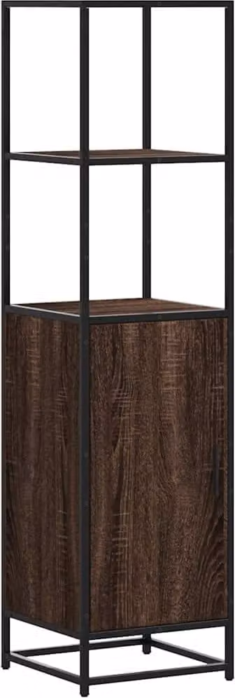 Credenza Rovere Marrone 35,5x35x139cm Legno Multistrato Metallo