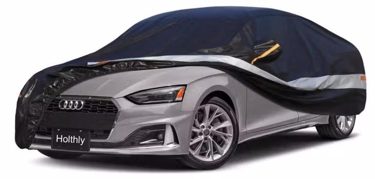 Copertura protettiva per auto, compatibile con Audi A5 (2006-2024), multistrato (10 strati), impermeabile, con protezione UV, colore nero
