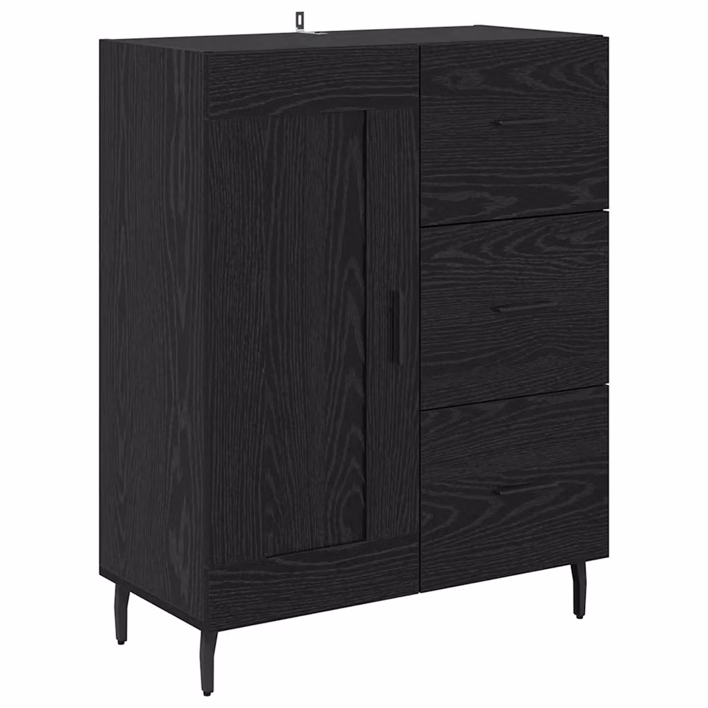 Credenza Buffet con Cassetto vidaXL Moderna in Nero, L: 69,5 cm, P: 34 cm, H: 90 cm – 2