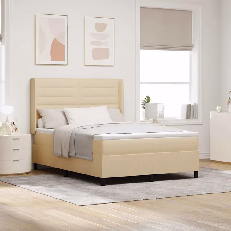 Letto ibrido con materasso vidaXL in tessuto beige L: 140 cm, P: 200 cm, H: 280 cm