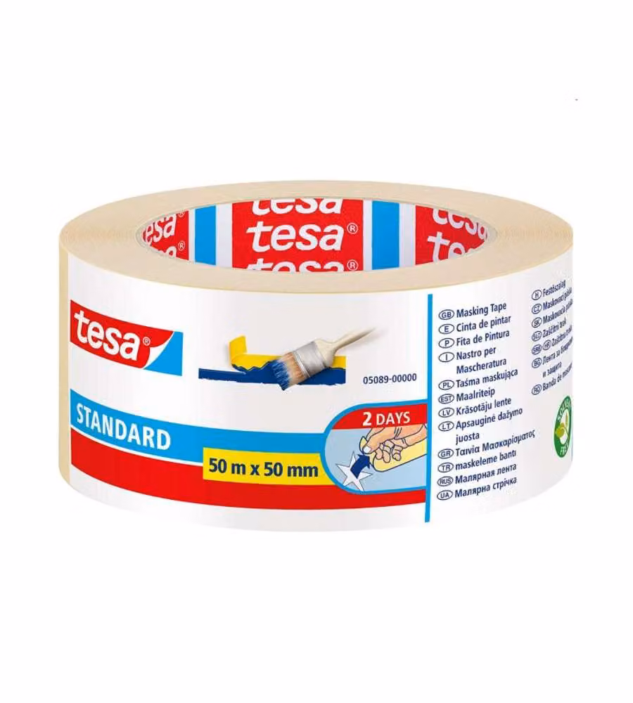 Tesa Nastro Carta Adesivo Ecologico 50 mm x 50 m - Rimozione Facile Senza Residui