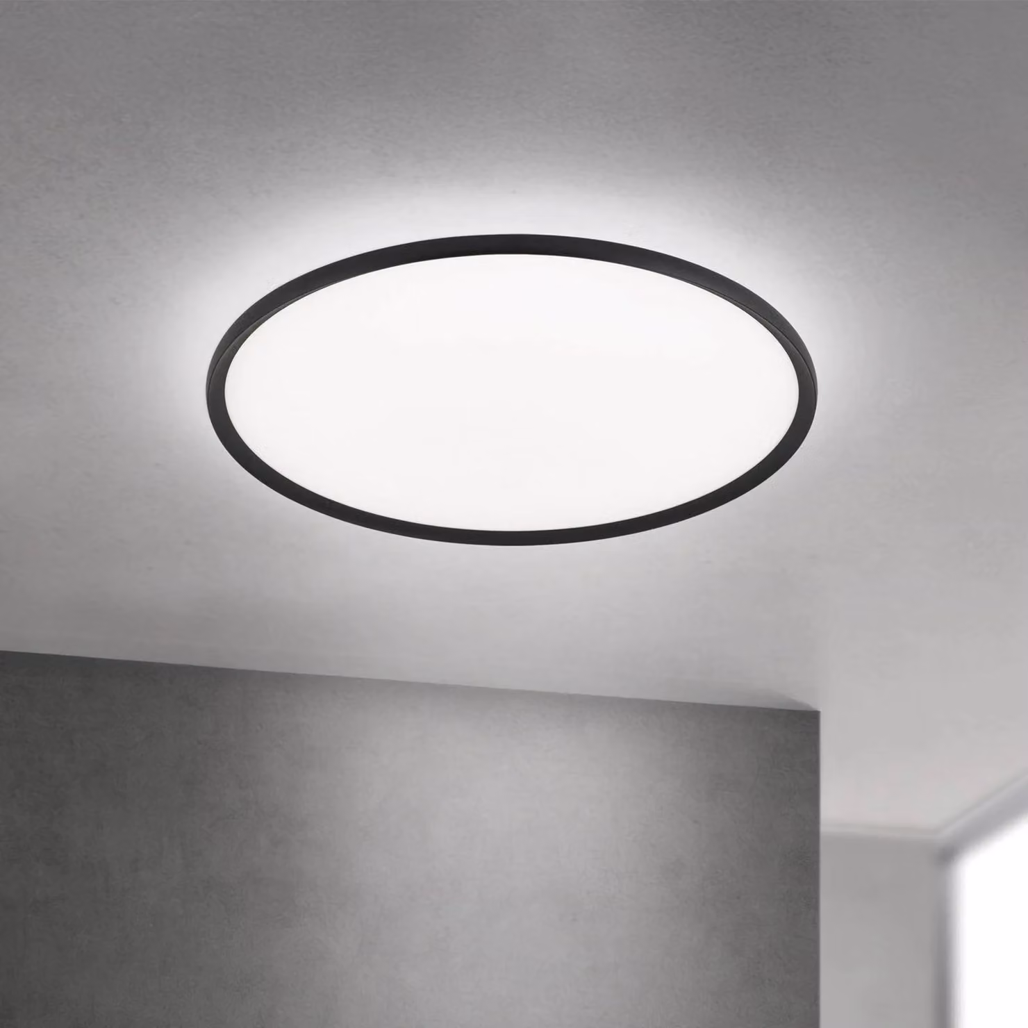ORION Plafoniera a LED Kant, dimmerabile, Nero, Soggiorno / Sala da pranzo, Alluminio, Moderno, Plafoniera LED