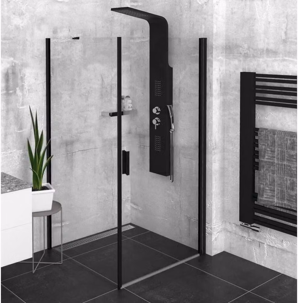 Zoom Line Black Cabina doccia angolare 800x800mm variante L/R