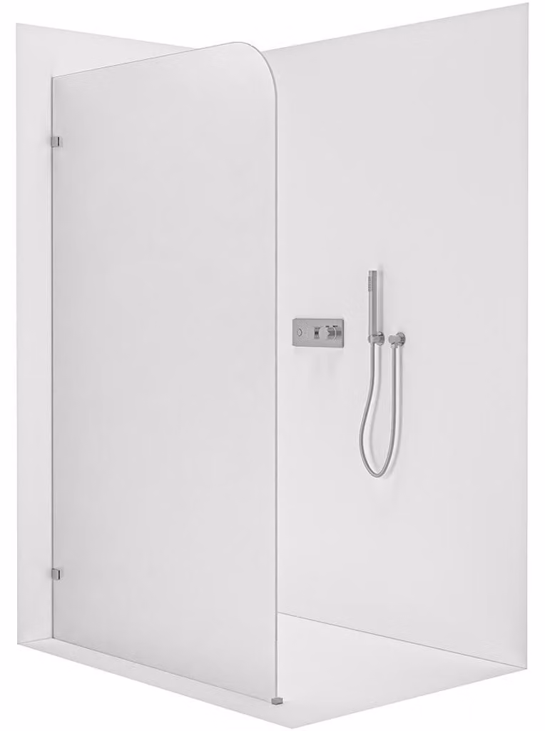 CERANO - Box doccia Walk-in Orbis - Sinistro - 8 mm - cromato, vetro smerigliato - 80x200 cm