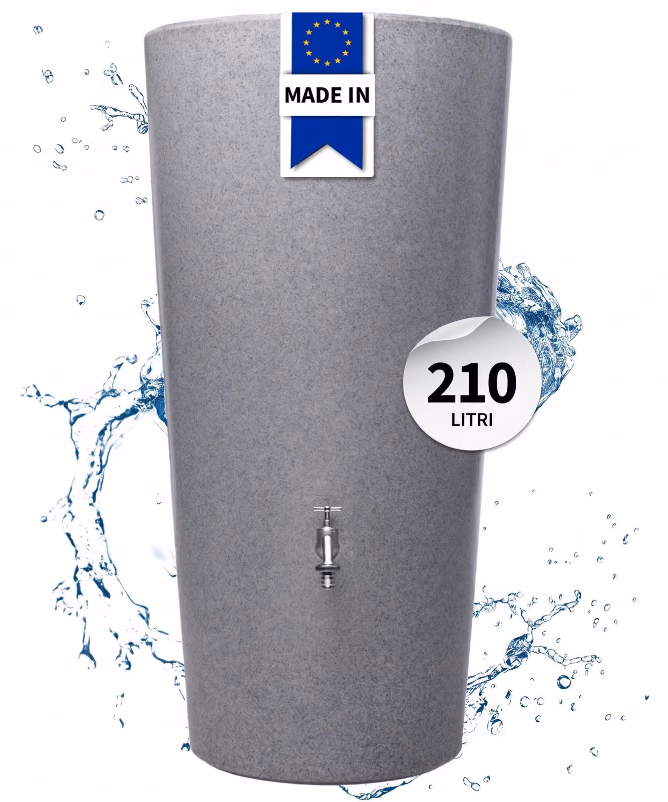 GARANTIA STONE 2in1 serbatoio per pioggia piantumabile 210 L, silver incl. vaschetta portapiante