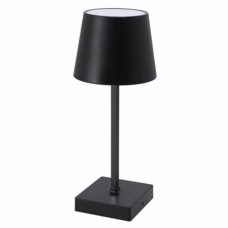 Lampada da tavolo con funzione touch Bianco caldo Lampada da comodino USB Nero Ricaricabile Luminosità regolabile Lampada da tavolo Dimmerabile