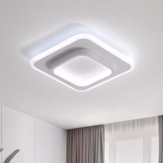 Azomor: moderna lampada da soffitto quadrata a LED per diversi ambienti della casa