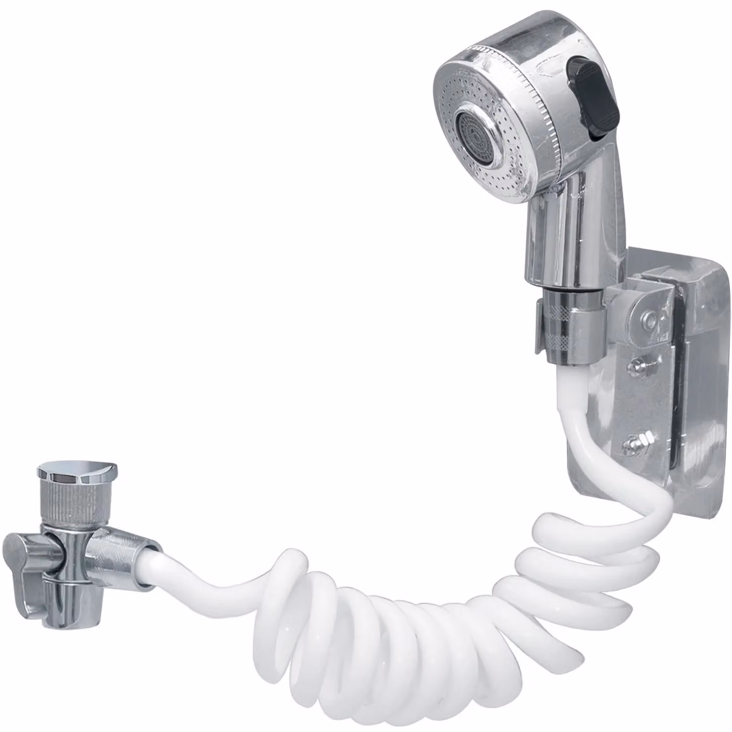 Doccetta per lavabo VESTIAMO CASA in lega di zinco color argento con tubo flessibile fino a 150 cm