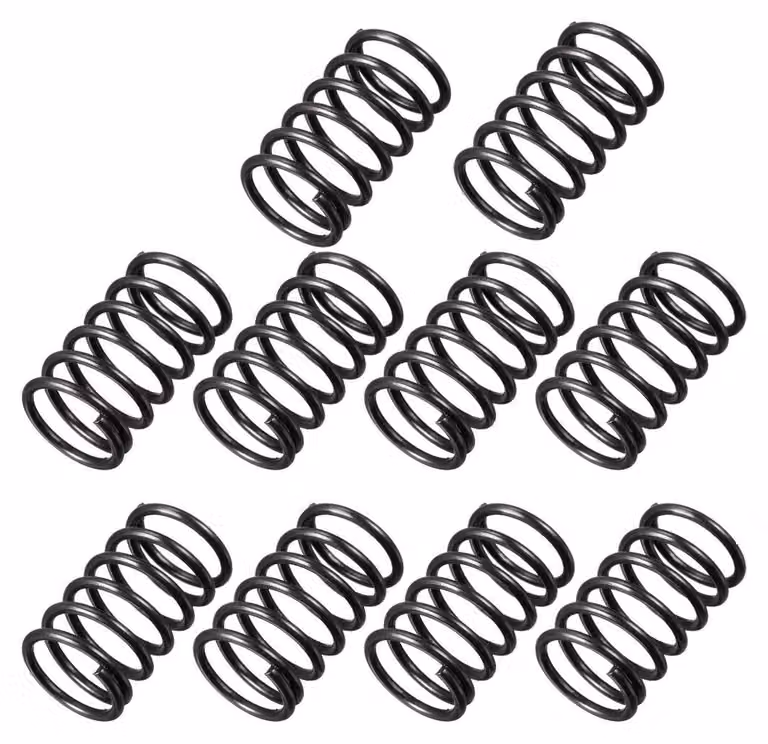 Molla a compressione, dimensioni 1,2x12x20 mm, colore nero, confezione da 10 pezzi