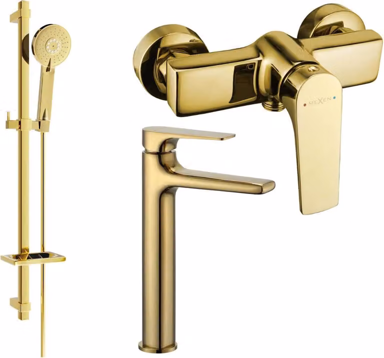 Mexen Lynx DQ40 set doccia, oro - 745914DQ40-50