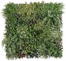 Siepe sintetica a pannello mix con fiori Yes Everyday, colore verde, L 100 cm x H 100 cm