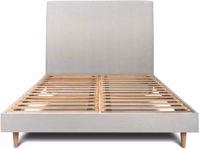 Letto 180x200 cm con testata imbottita - Tessuto velluto