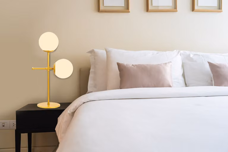 Opviq, Mudoni - MR - 954, lampada da tavolo, oro, metallo, 15 x 30 x 55 cm