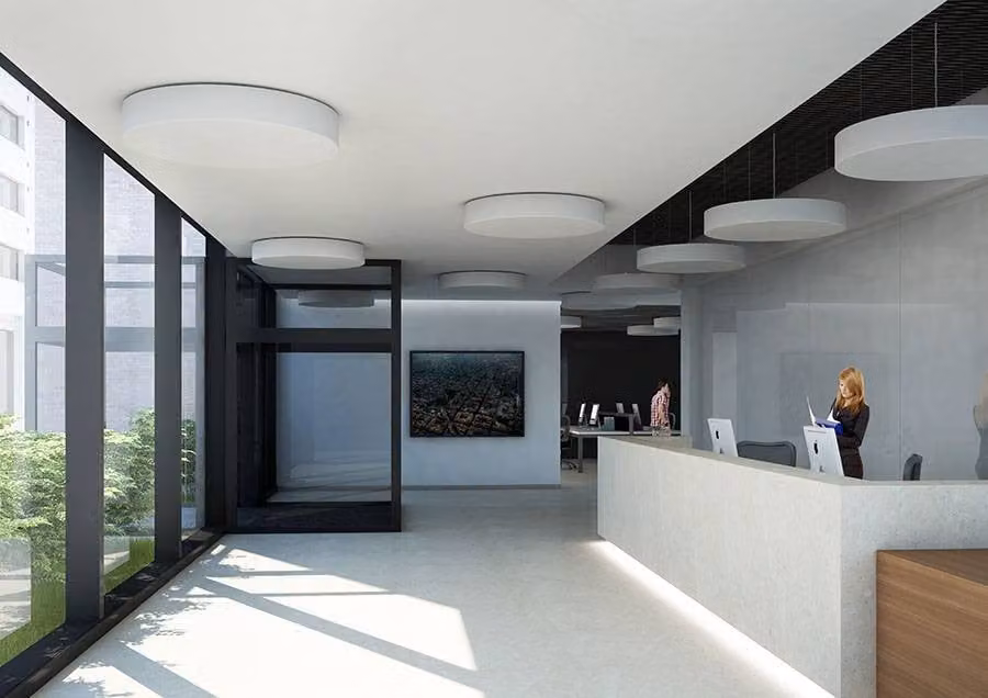 Design a soffitto dominante Apparecchio LED Izar R Max, Variante: 900 x 180 mm, 96 W, 3000K, bianco