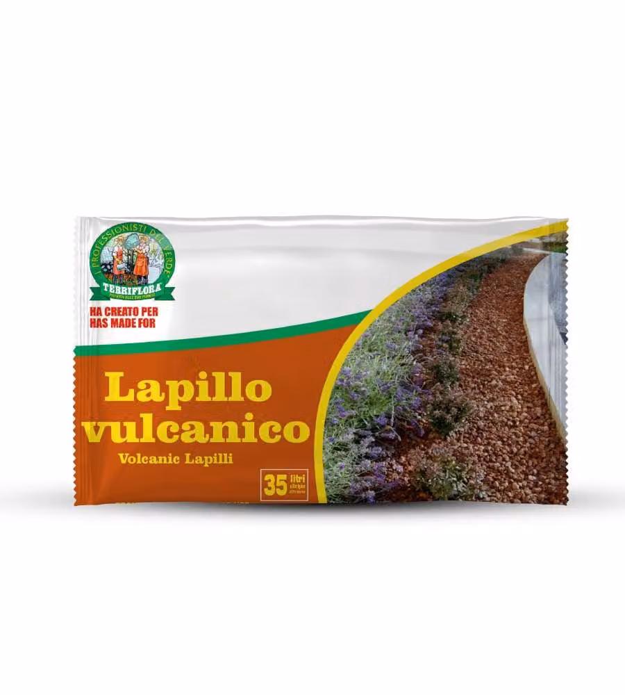 Terriflora Lapillo Vulcanico Decorativo - 35 l per Giardino e Terrazzo
