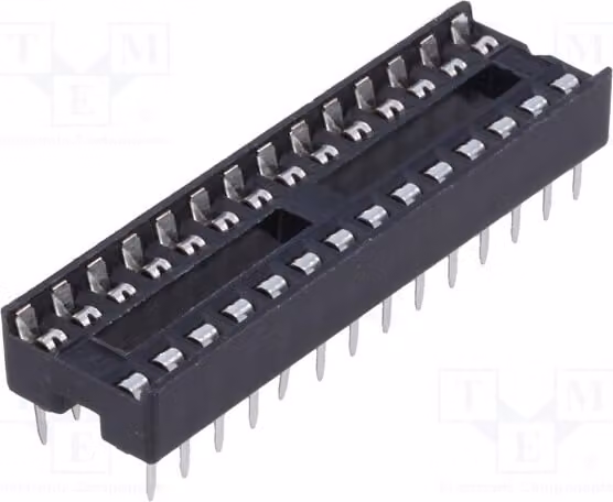 10x Zoccolo: DIP DS1009-28AT1NS, zoccolo DIP, tipo Stard, montaggio a foro passante (THT), numero di pin: 28, passo: 7,62 mm