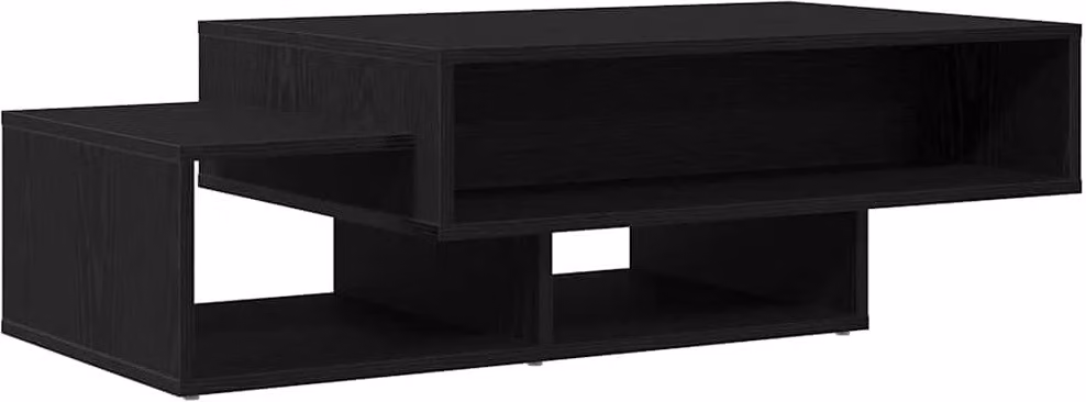 Tavolino Salotto Rovere Nero 105x55x32 cm Legno Multistrato
