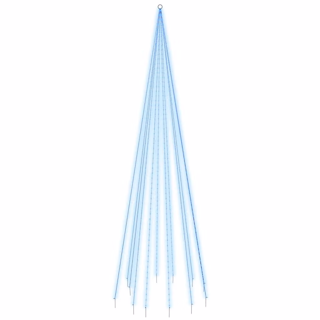 Albero di Natale a LED per pennone blu 732 LED 500 cm
