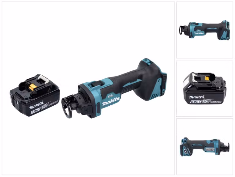 Makita DCO 181 G1 Fresa rotante a batteria 18 V 32000 rpm brushless + 1x batteria ricaricabile 6.0 Ah - senza caricatore
