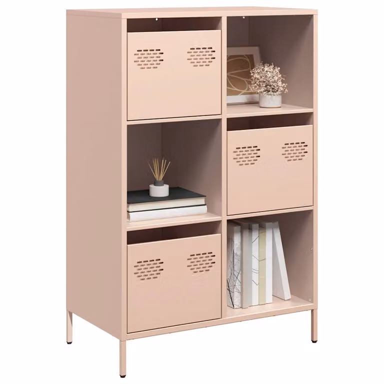 Credenza vidaXL in metallo rosa per soggiorno o camera da letto L: 68 cm, P: 39 cm, H: 103,5 cm