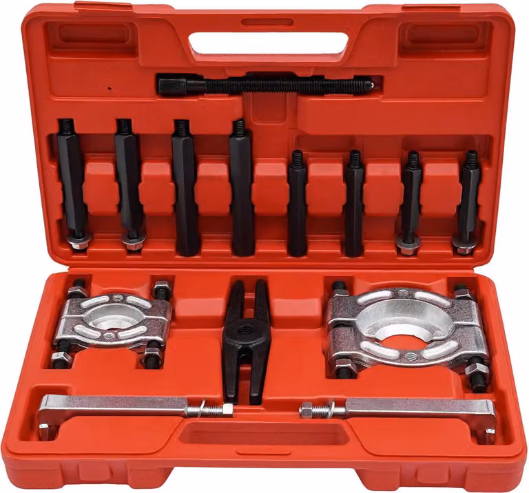 Kit di estrazione dei cuscinetti, Kit di separazione dei cuscinetti, Robusta struttura Acciaio al carbonio, Set di utensili versatile, Rosso
