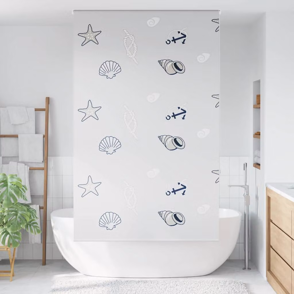 vidaXL Tenda a Rullo Doccia 140x240 cm Larghezza Tessuto 136 cm