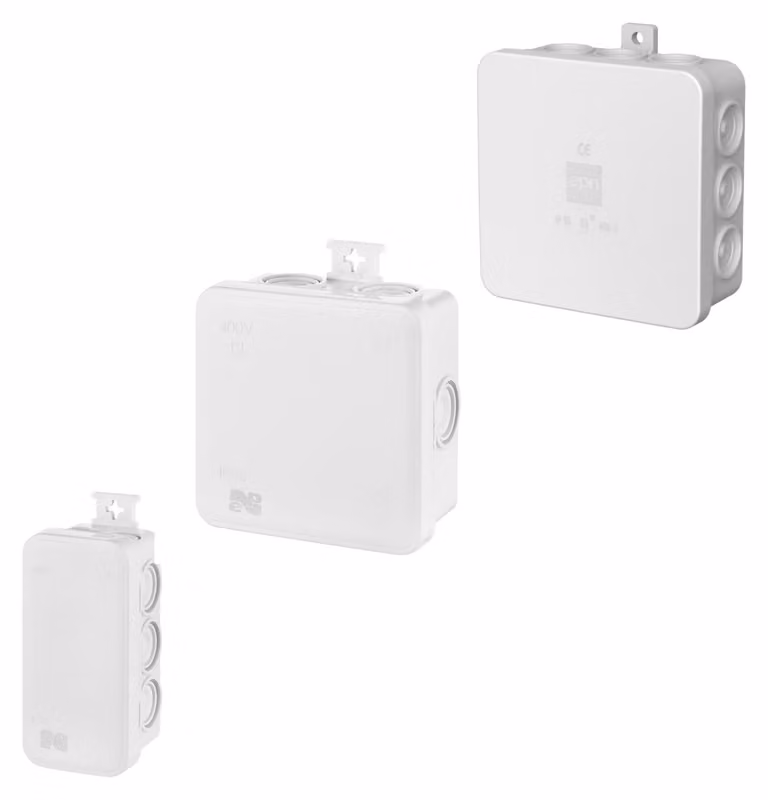 Elektro-Plast | Scatola Ermetica E12 - 85x85x39 mm - Grigia - IP55 - Resistente Alle Intemperie