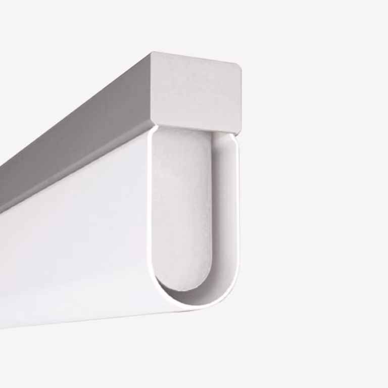 Elegante apparecchio LED a sospensione Aula in varianti di colore, Variante: 1500 x 125 x 1000 mm, 40 W, 3000K