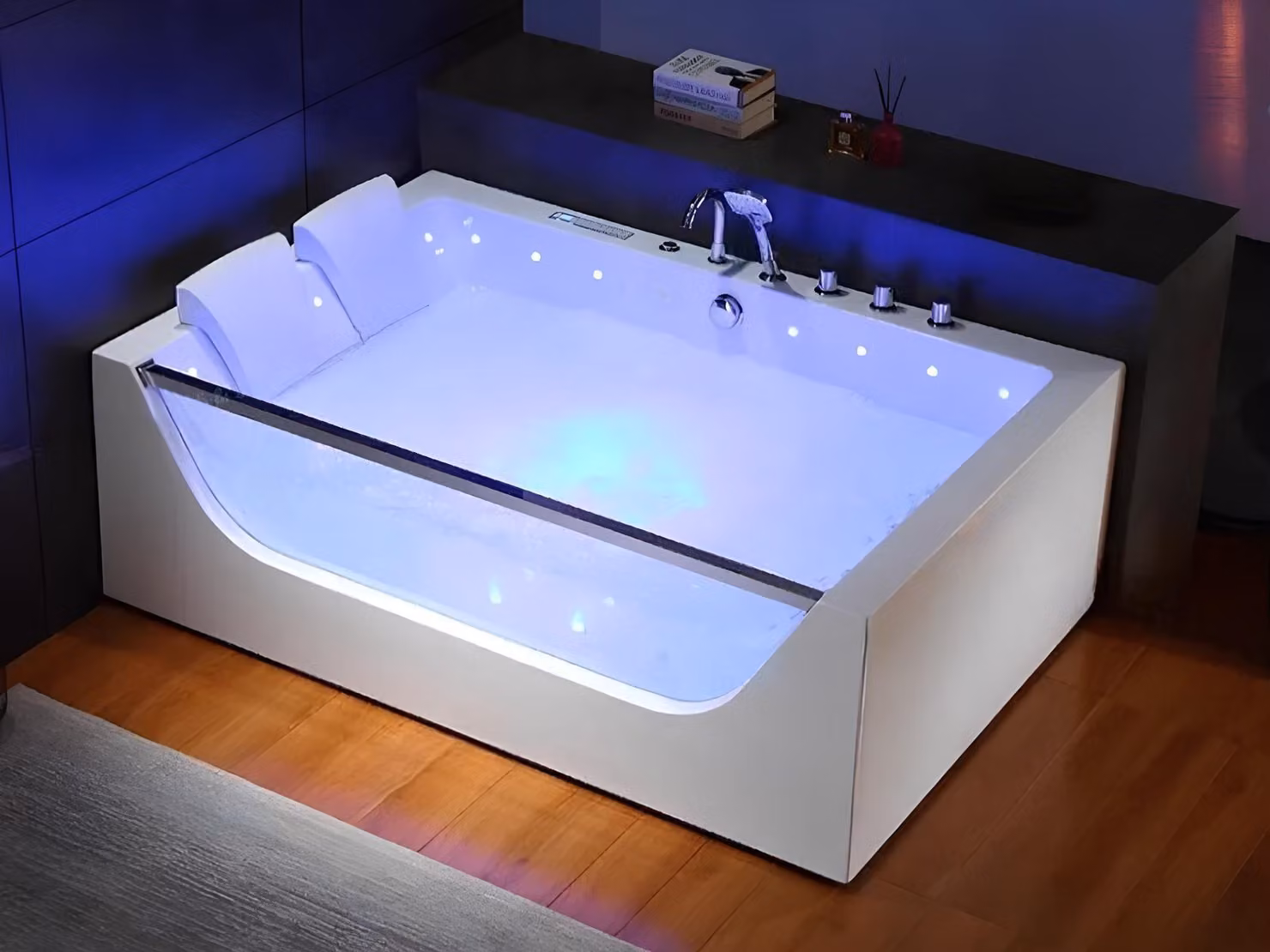 Whirlpool Whirlwanne Hydromassagewanne Blubberbad Spa-Bad Sprudelbad 180x120 cm