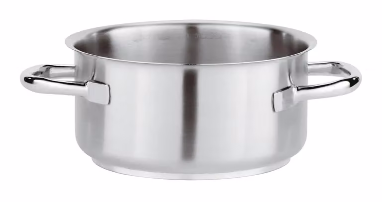 Casseruola Media Serie 1000 in acciaio inox con due maniglie per induzione, diam.24cm