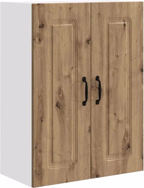 Armadio da cucina moderno rettangolare 60 x 31 x 80 cm ampio spazio di archiviazione stile pulito legno ingegnerizzato rovere artigianale 02_0053732