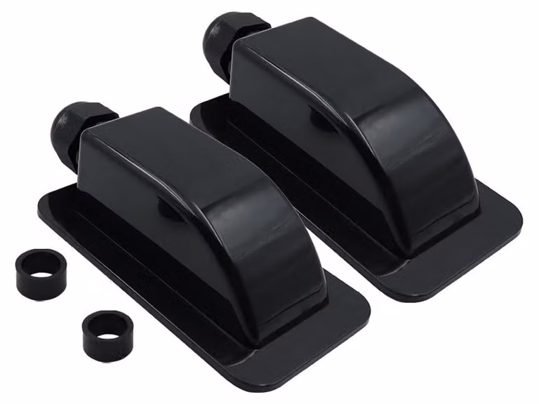 Set da 2 canali per cavi solari, grado di protezione IP67, impermeabili, realizzati in materiale ASA