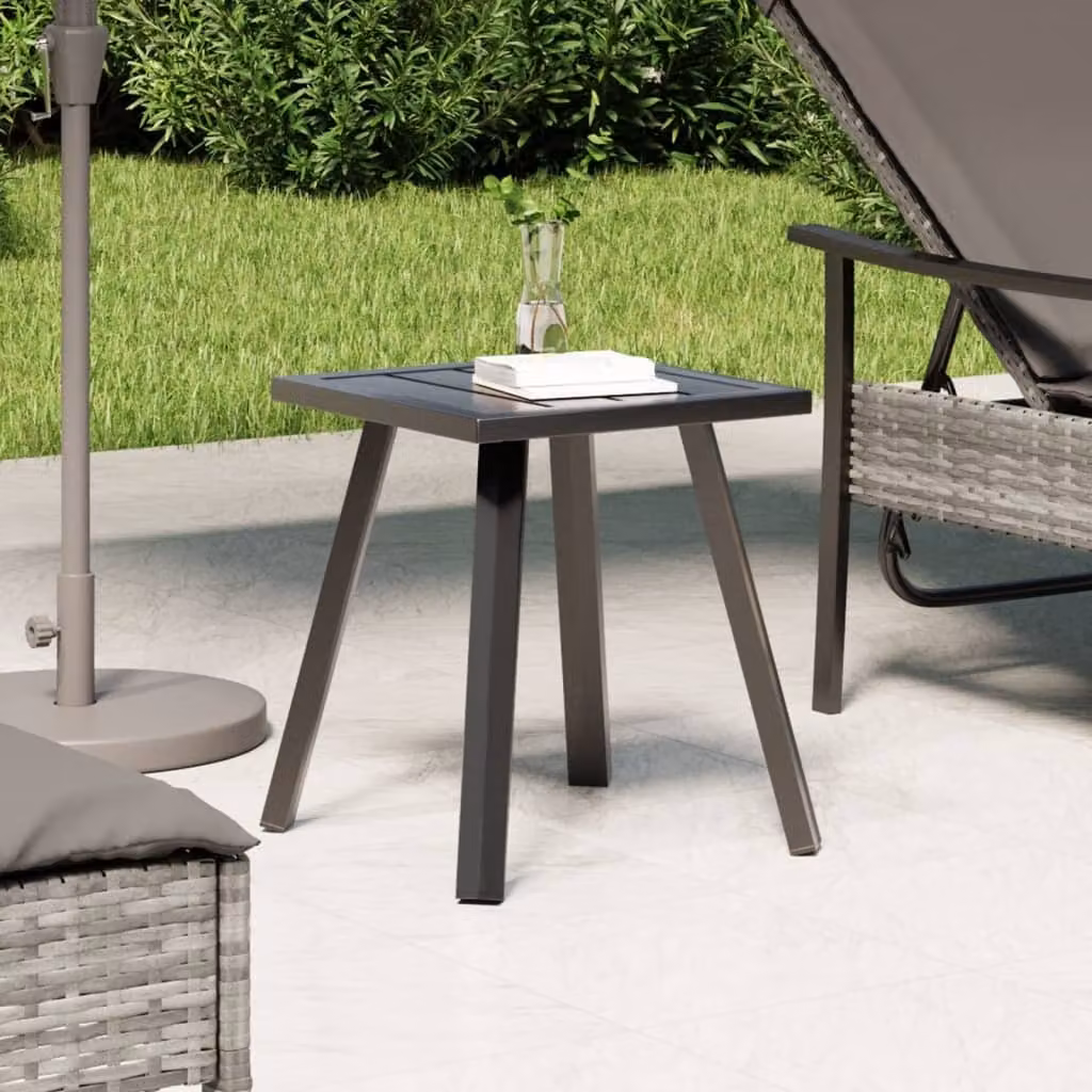 Maison Exclusive - Tavolo da giardino antracite, 34x34x38 cm, acciaio