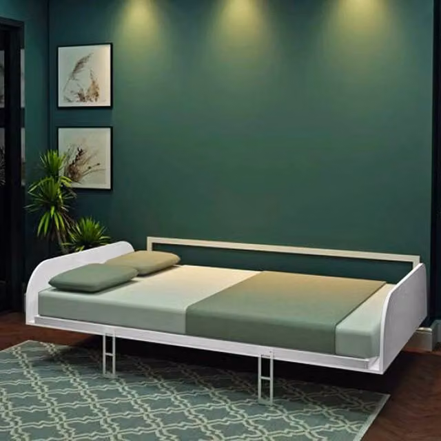 Letto matrimoniale a scomparsa salvaspazio Simple bianco L: 214 cm, P: 38 cm, H: 148 cm