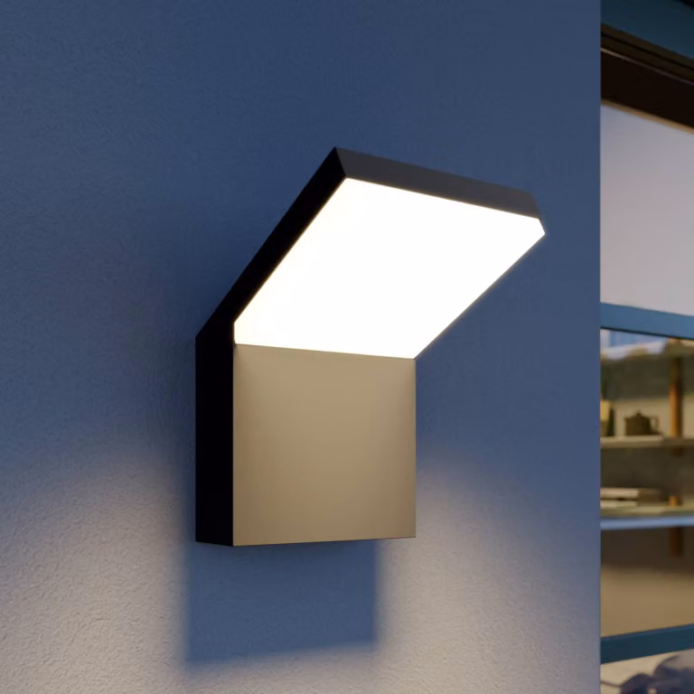 Applique da esterni a LED Yolena Arcchio, Nero, Alluminio, Moderno, Applique LED da esterni