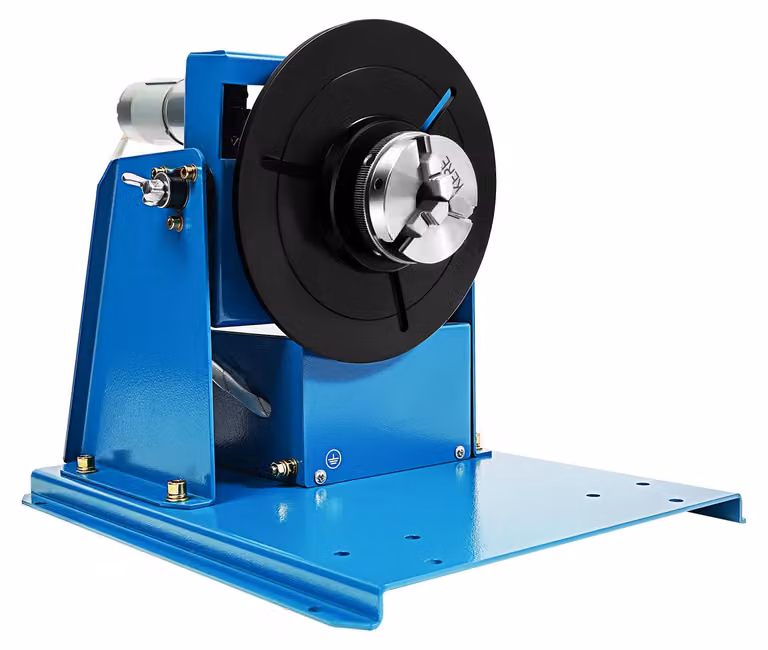 Posizionatore rotante per saldatura - Tavolo rotante 10W, 220V DC24V - Inclinazione da 0 a 90° - 10 giri al minuto - Piano da 32x27 cm - Colore blu