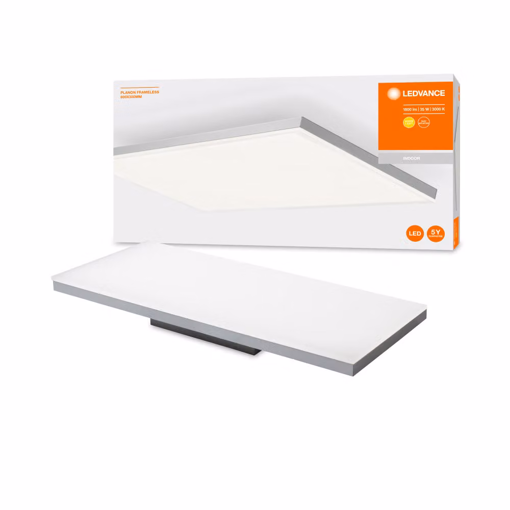 Plafone Ledvance Planon Frameless 60 x 30 35 Watt LED Lampada da soffitto Bianco caldo 1800 lumen