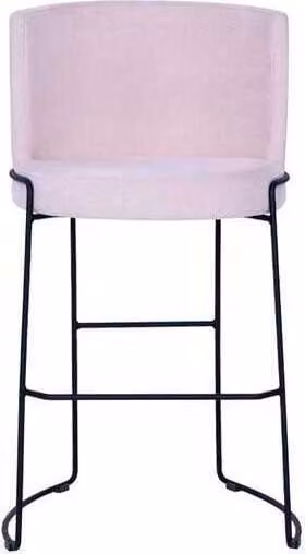 Modern Barhocker Stuhl Designer Textil Esszimmerstuhl Hocker Bar Rosa