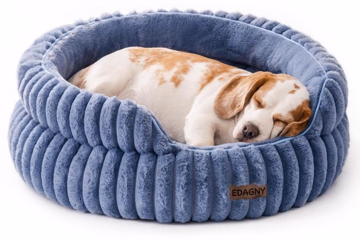 Cuccia rotonda per animali domestici, colore blu, dimensioni L: 69 x 69 x 25 cm